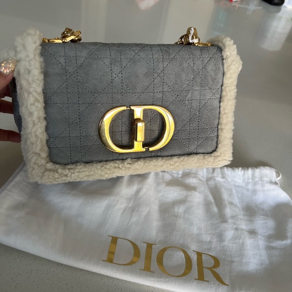 BNWT CHRISTIAN DIOR shearling Caro bag - Picture 12 of 14